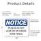 Signmission Please Do Not Lean On Or Cross Over Fence, 10 in W x Rectangle, Plastic OS-2PACK-NS-P-710-L-17391 - alternate 7
